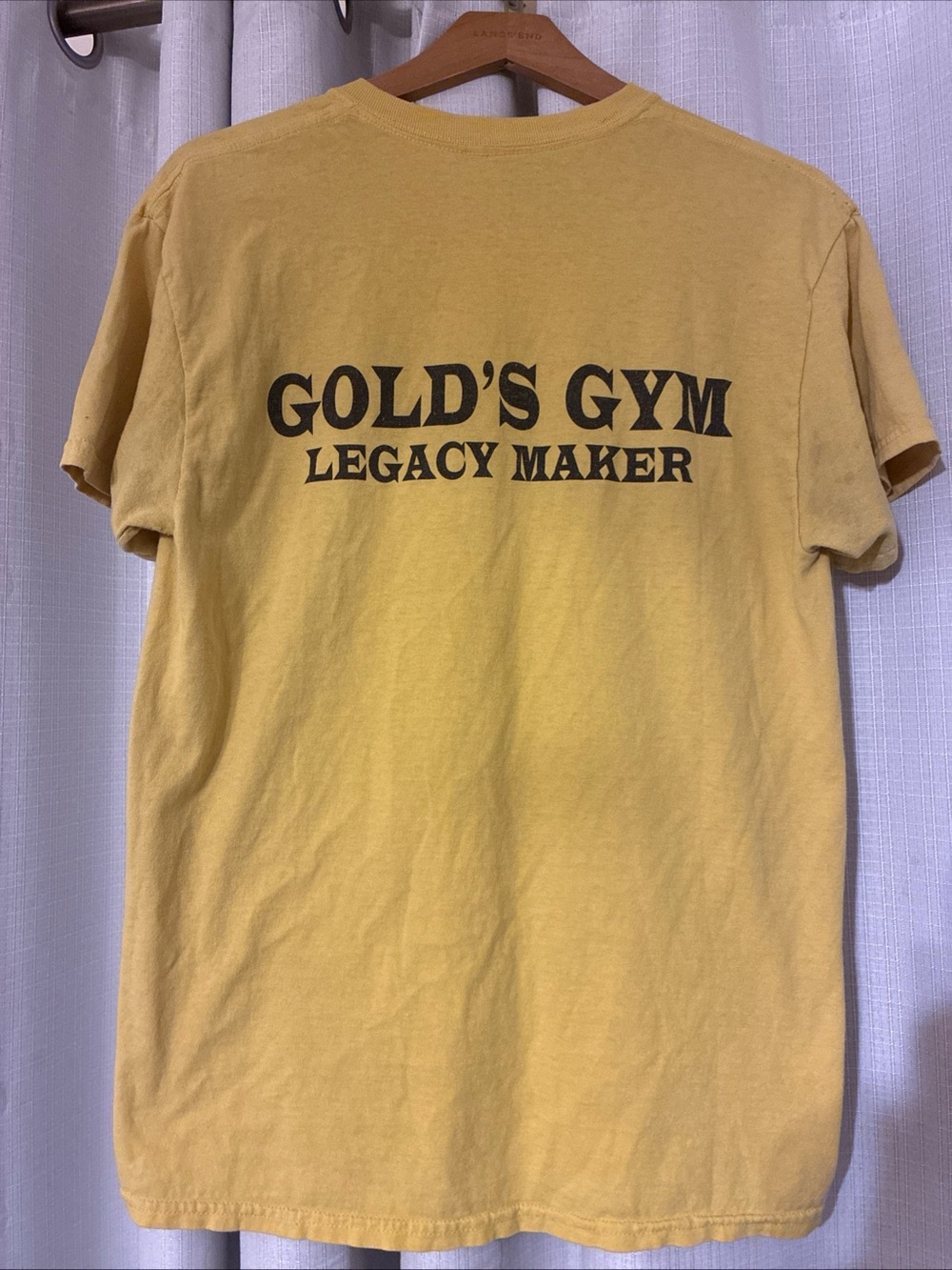 Gold’s Gym vintage rare promo Legacy Maker Men's Yellow Graphic T-Shirt